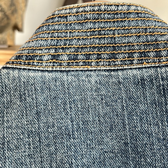 SHANGHAI TANG Embroidered Denim Jacket US2 fits as XS - Picture 8 of 9